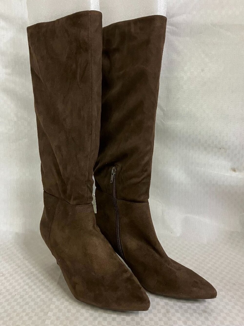 A New Day Target Tall Boots Women's Size 7.5 Dark Brown Knee High Zip Boots